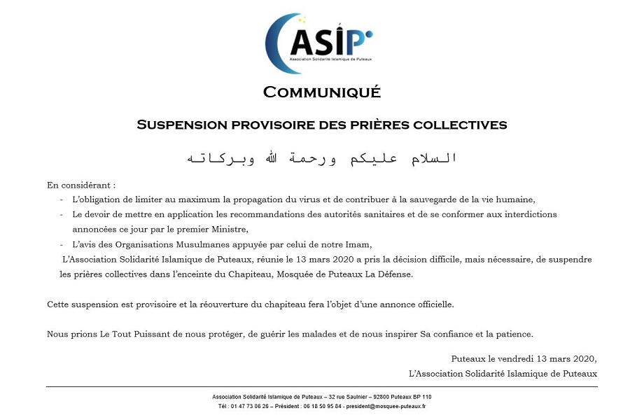 Communiqué - épidémie Coronavirus - Fermeture du totale du chapiteau Communiqué - épidémie Coronavirus - Fermeture du totale du chapiteau